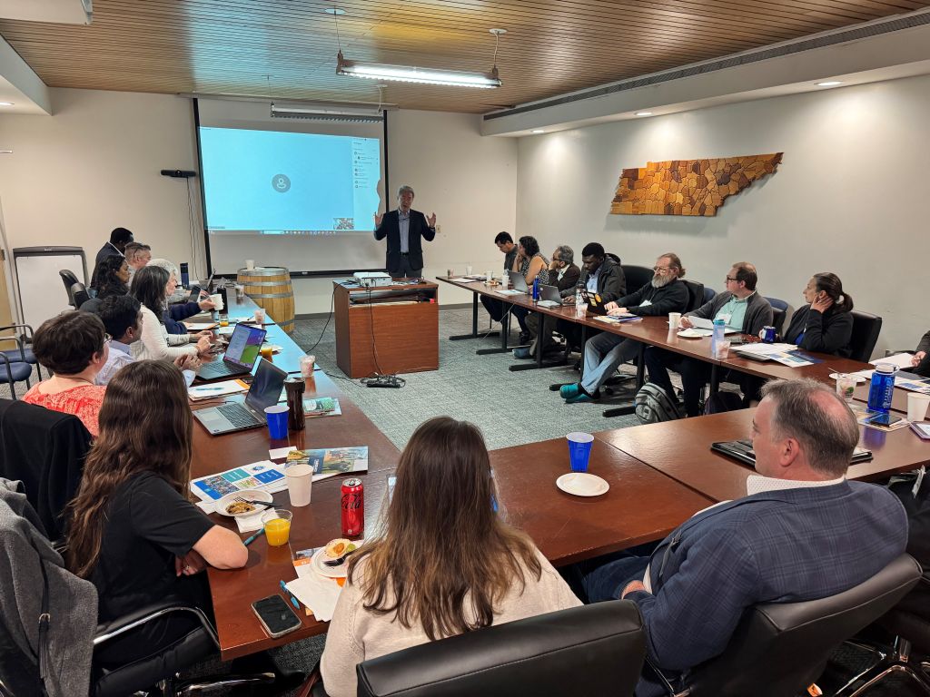trainees attending a presentation